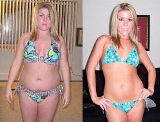 Πριν και μετά την απώλεια 6 κιλών στη δίαιτα με καρπούζι